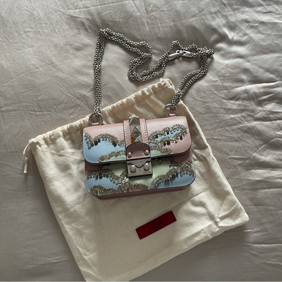 Valentino Glam Lock Rockstud - beaded Cloud shoulder bag, authentic, pristine - Picture 2 of 13